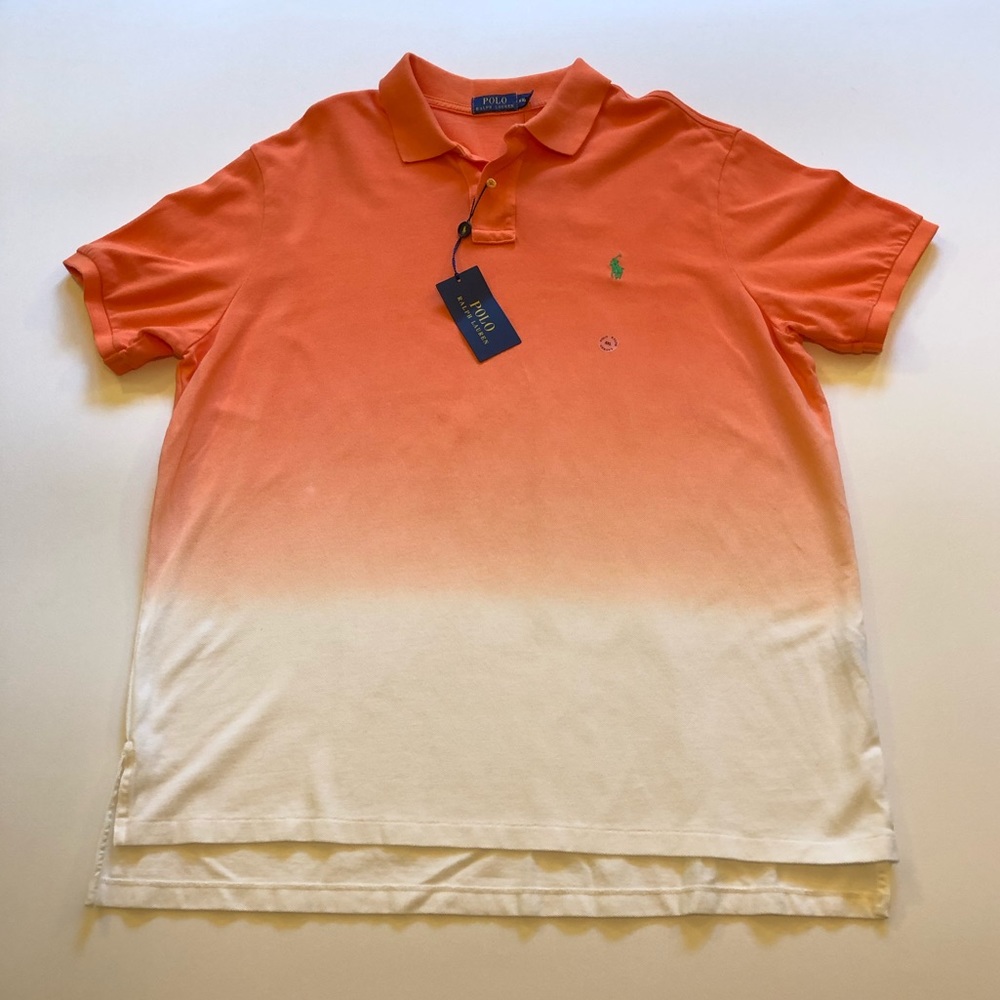NWT Polo Men’s Short-Sleeve Dip-Dyed Polo. Sz XXL.